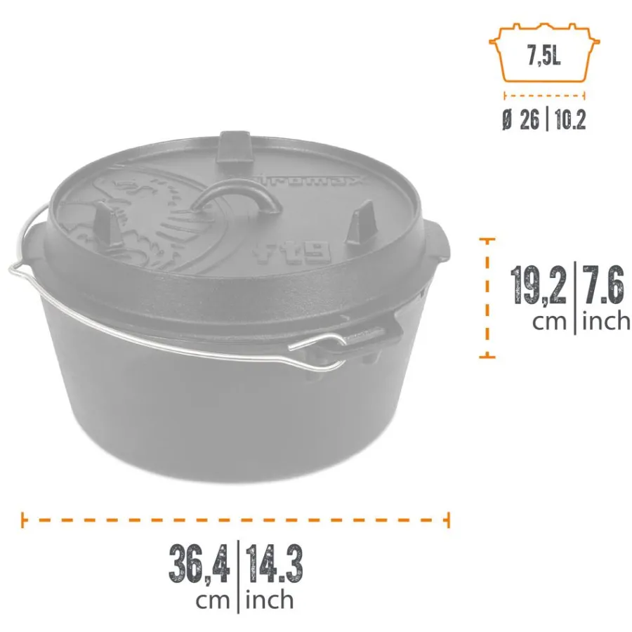 Hot BBQPit Bundle 2 - large Dutch Oven and care paste Dutch Oven