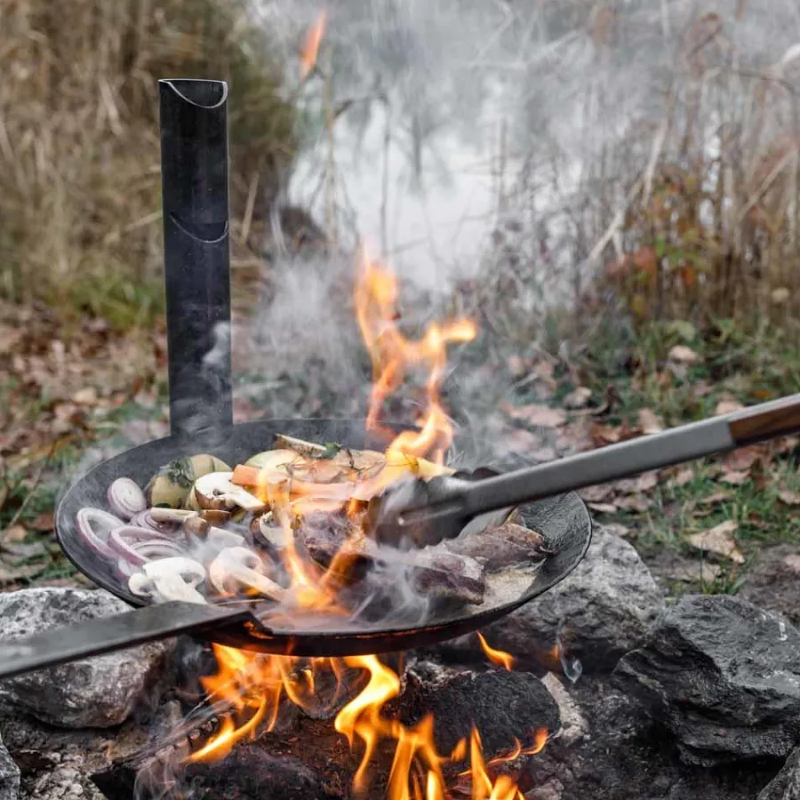 campfire_holder_wrought_iron_pans_6.webp Clearance Campfire holder wrought iron pans Campfire Utensils | Pans