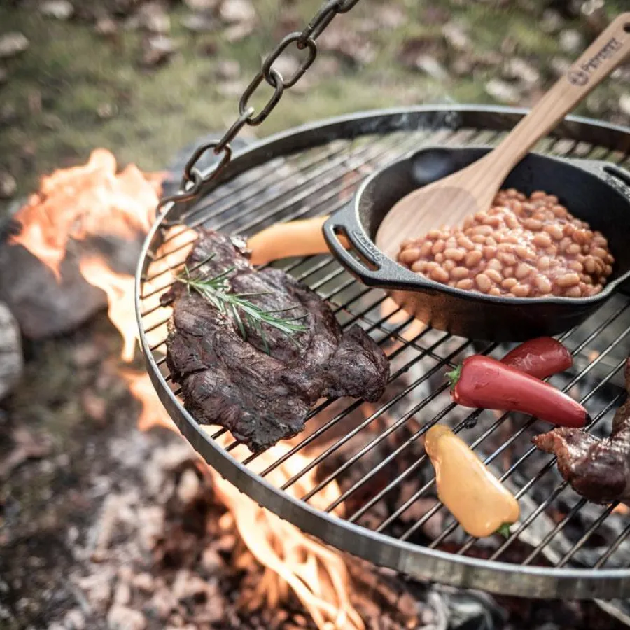 hanging_grate_tripod_5.webp Hot Hanging grate tripod Campfire Utensils | Grills