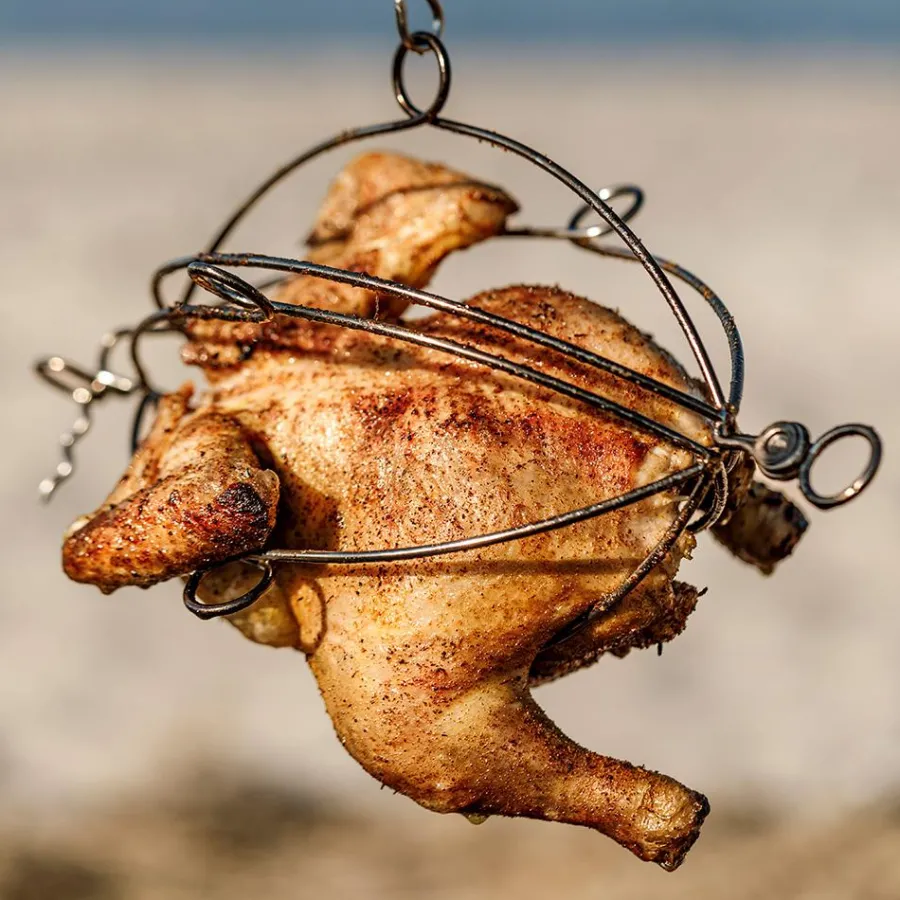 poultry_grill_basket_with_chain_and_hooks_5.webp Cheap Poultry grill basket with chain and hooks Campfire Utensils