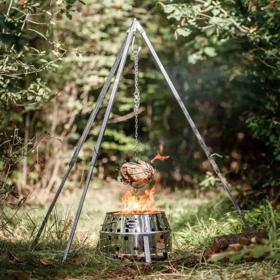 poultry_grill_basket_with_chain_and_hooks_7.webp Cheap Poultry grill basket with chain and hooks Campfire Utensils