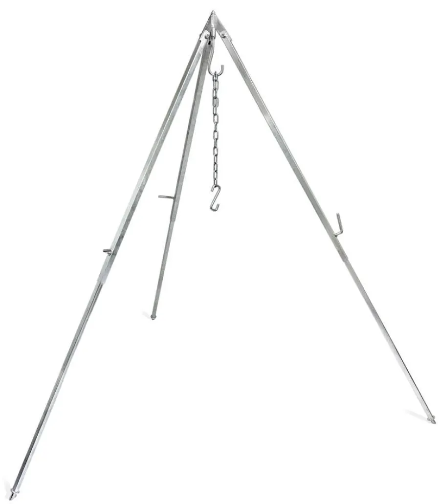 Online Tripod with chain & hook Campfire Utensils | Grills