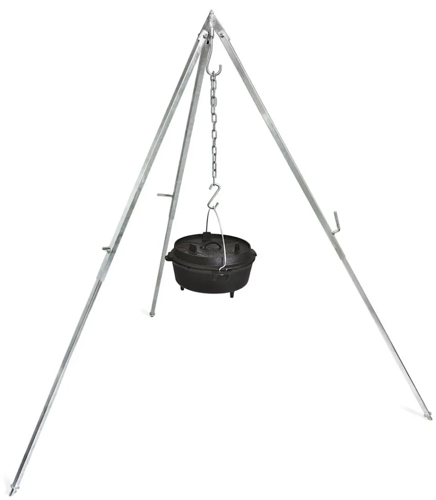 Online Tripod with chain & hook Campfire Utensils | Grills